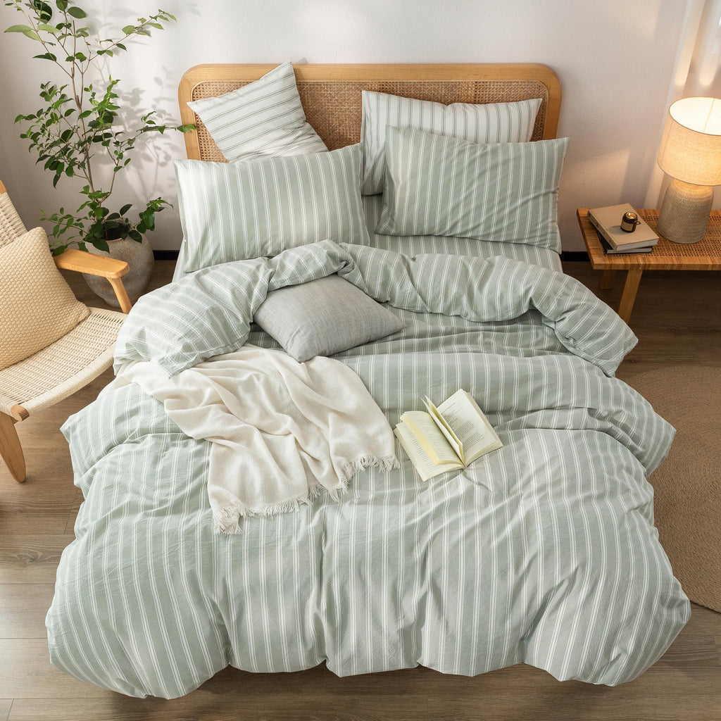 BESTOUCH Cotton Solid Duvet Cover Set - view 3