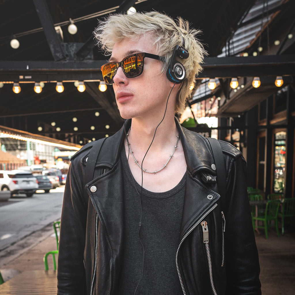 Koss Retro 80s Style On-Ear Headphones, Wired 3.5mm Plug - Black; Silver view 6