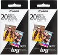 Canon Photo Paper, 2" x 3", 20 Sheets (3214C002[AA]) (Pack of 2)