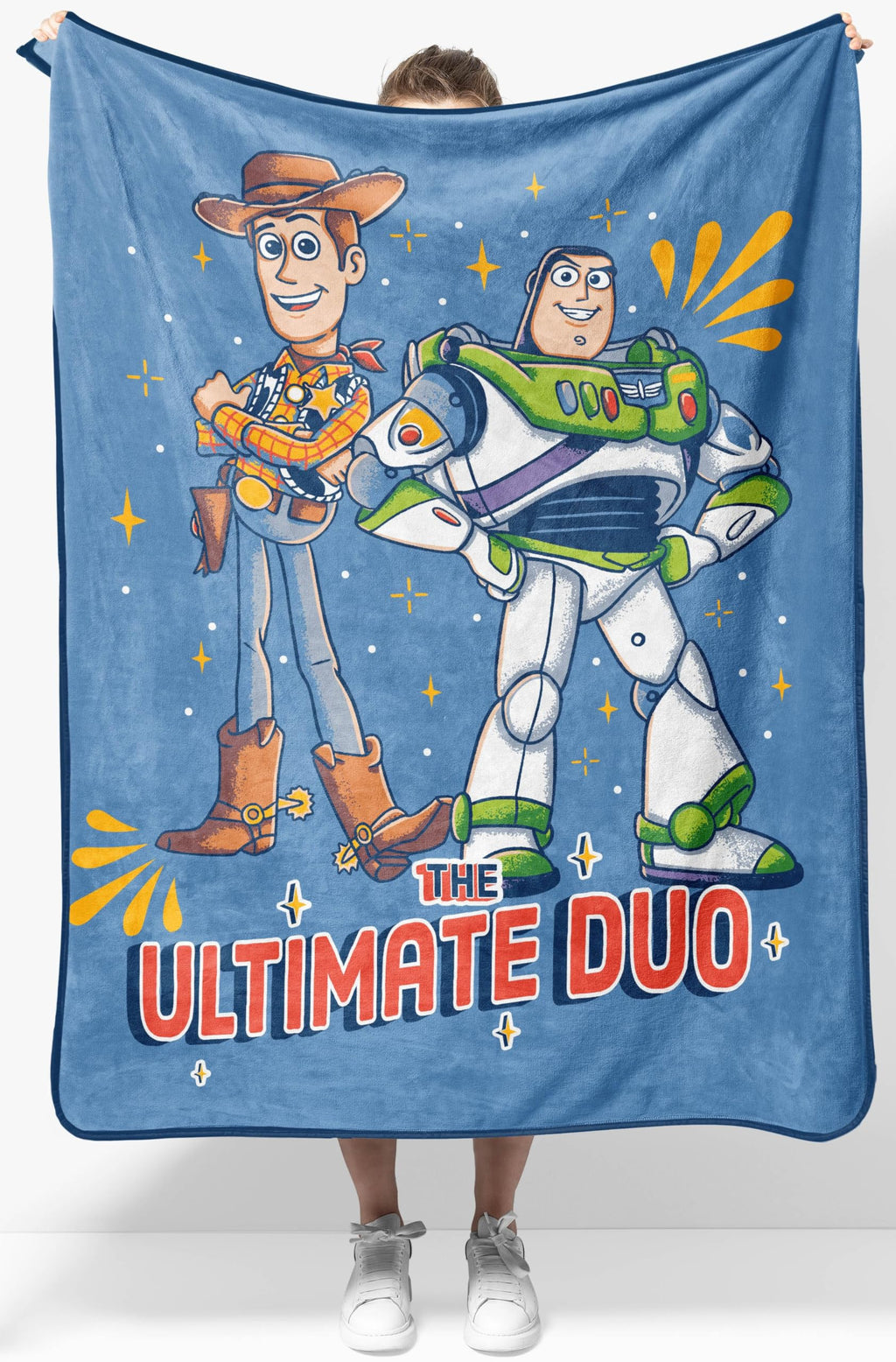 Jay Franco Kids Plush Throw Blanket - Blue - Toy Story / 40x50 - Travel Blanket