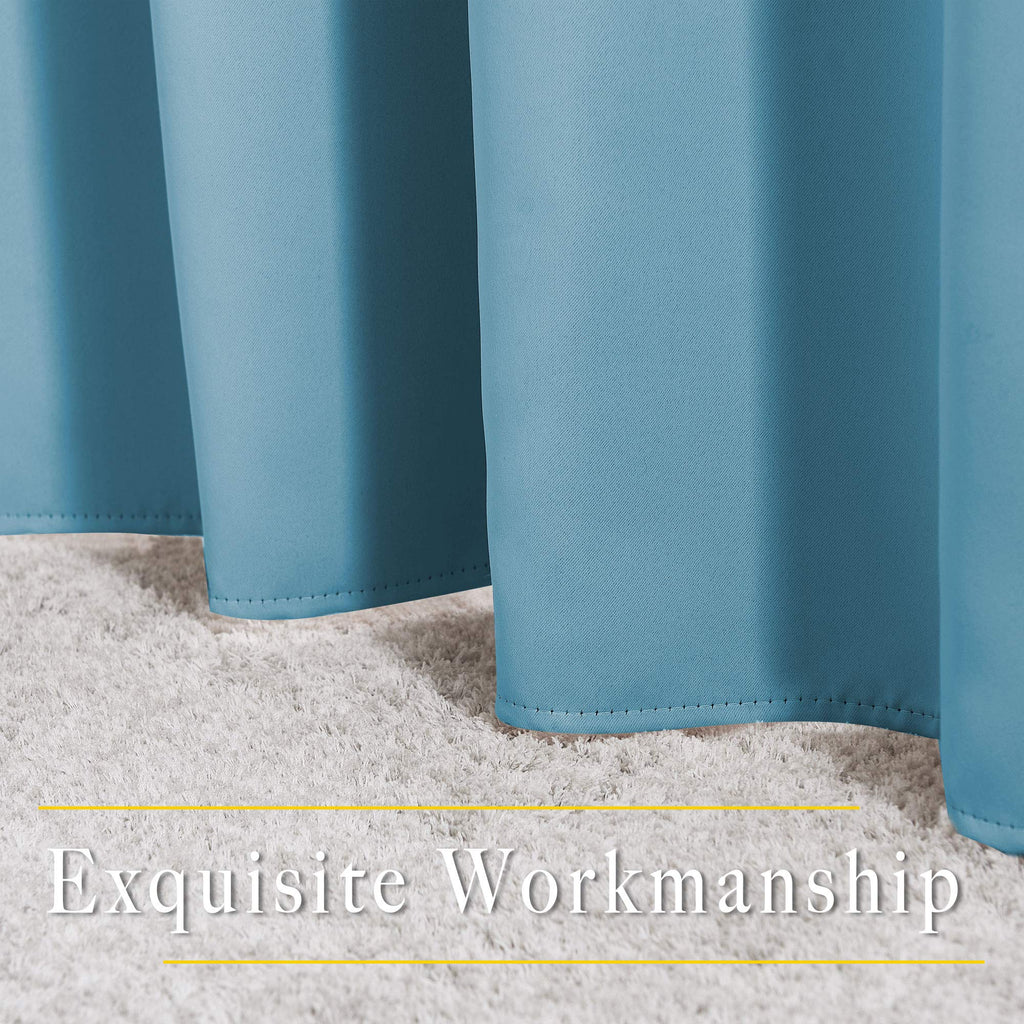 NICETOWN Room Darkening Curtains Extra Long 102 Inches - Grommet Thermal Insulated Weighted Window Drapes Sound (Pack of 2)