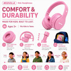 Kids Bluetooth Headphones Wireless - Pink view 8