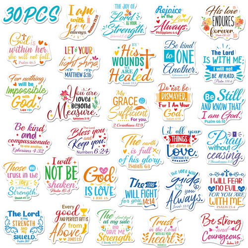 30PCS Bible Verse Fridge Magnets, Inspirational Bible Verse Refrigerator Magnetic