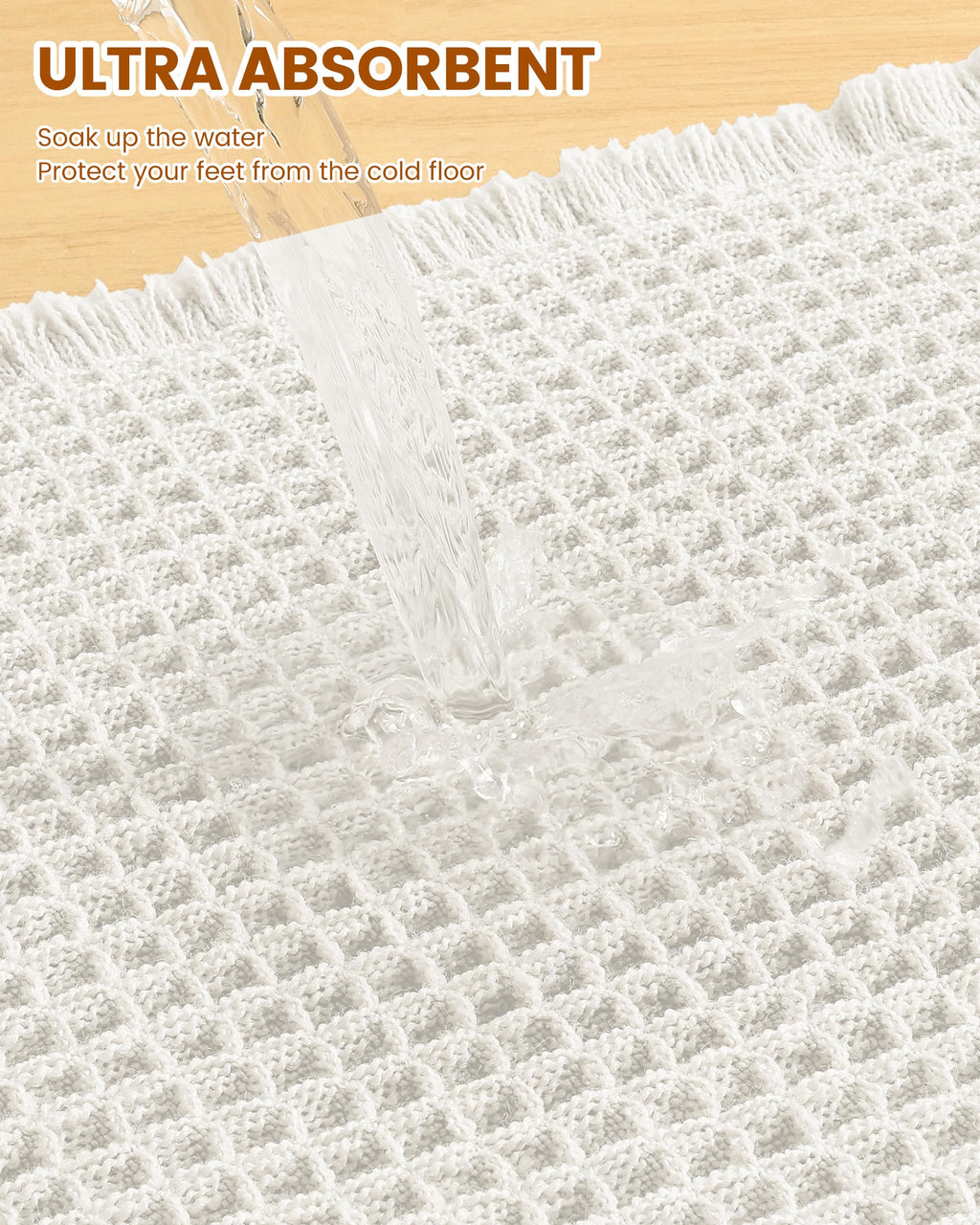 Smiry Waffle Bath Mat