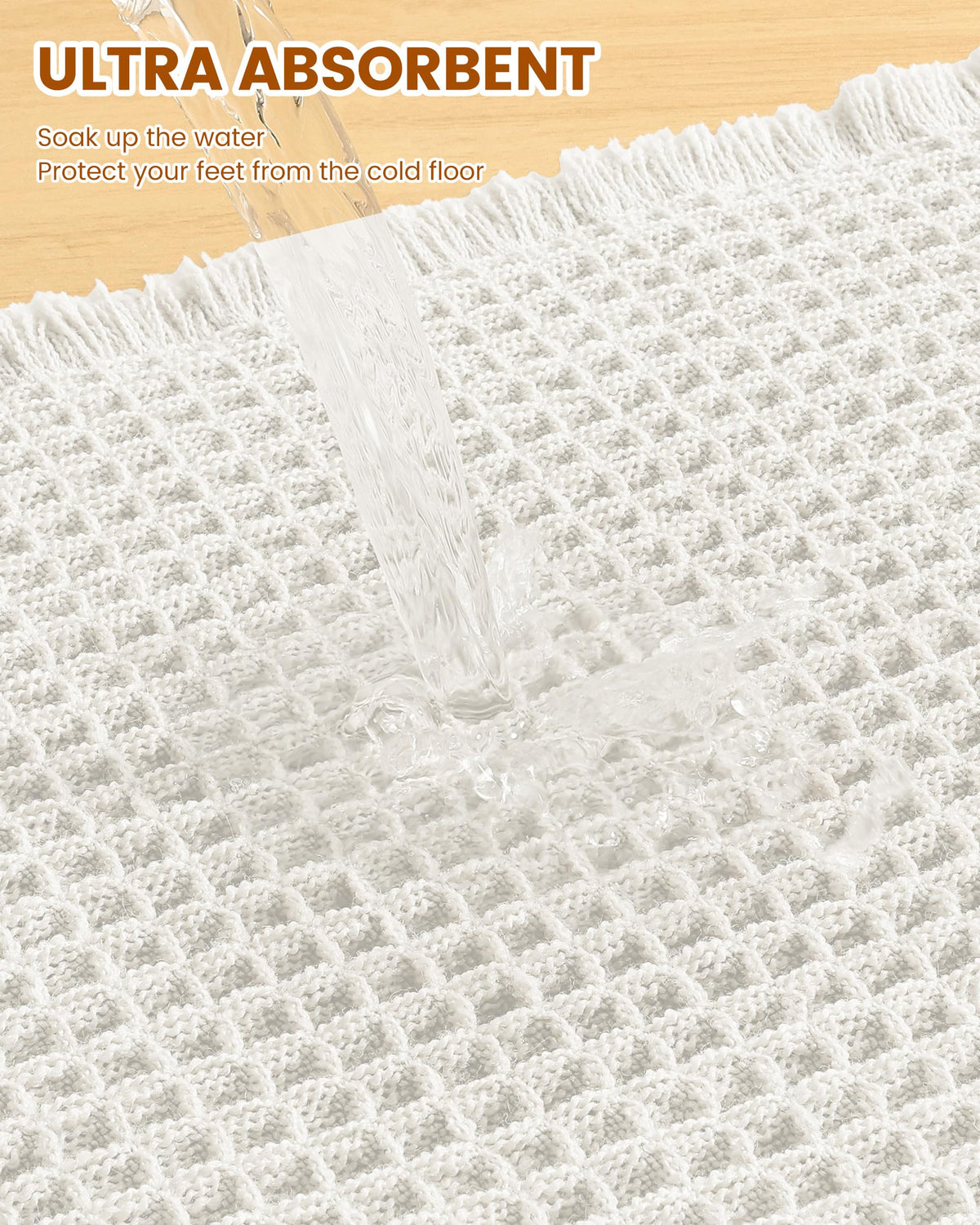 Smiry Waffle Bath Mat