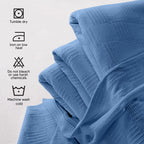 Utopia Bedding 100% Cotton Thermal Blanket Soft - Wedgewood / Twin view 4