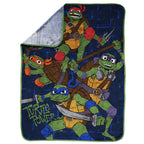 Jay Franco Kids Plush Throw Blanket - Blue - Teenage Mutant Ninja Turtles / 40x50 - Travel Blanket view 3