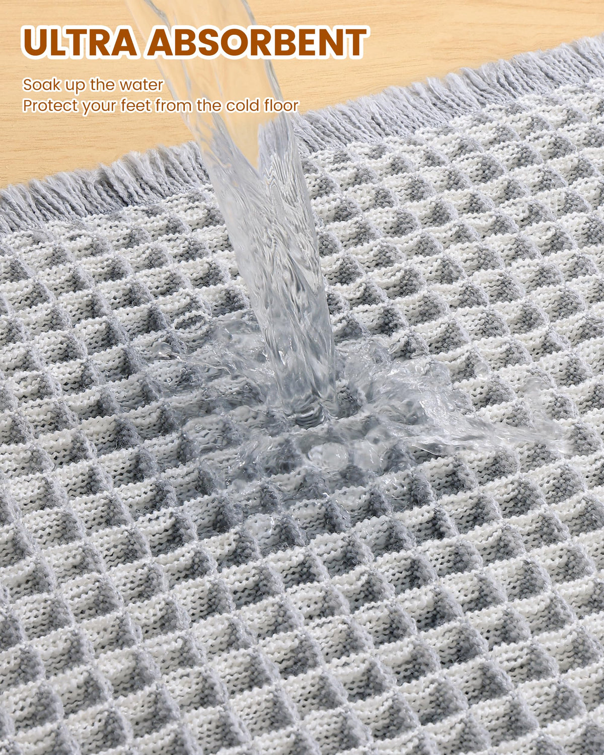 Smiry Waffle Bath Mat