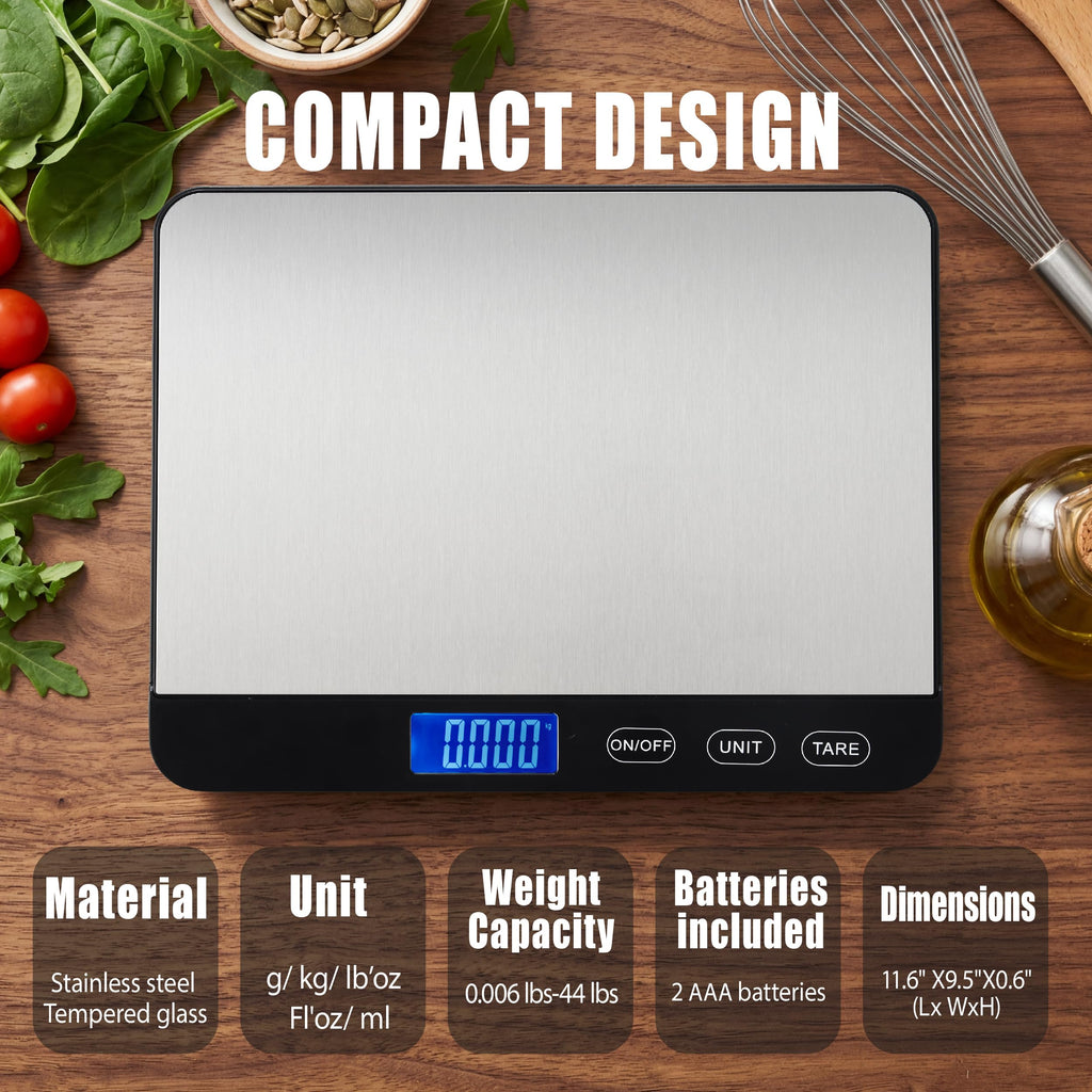 Ionsno Food Scale 44lb/20kg - #02 Silver / Large view 6