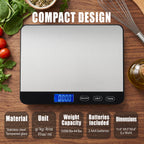 Ionsno Food Scale 44lb/20kg - #02 Silver / Large view 6