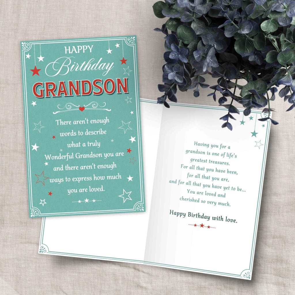 Nicavvi Birthday Card 99-102+151-156 - Grandson view 3