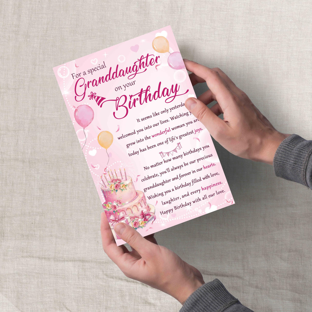 Nicavvi Birthday Card 99-102+151-156 - Special Granddaughter view 4